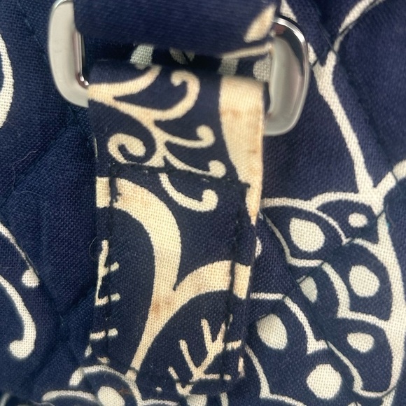 Vera Bradley Emma Bag Twirly Bird Blue White Bucket Drawstring Crossbody Tote - Picture 8 of 14